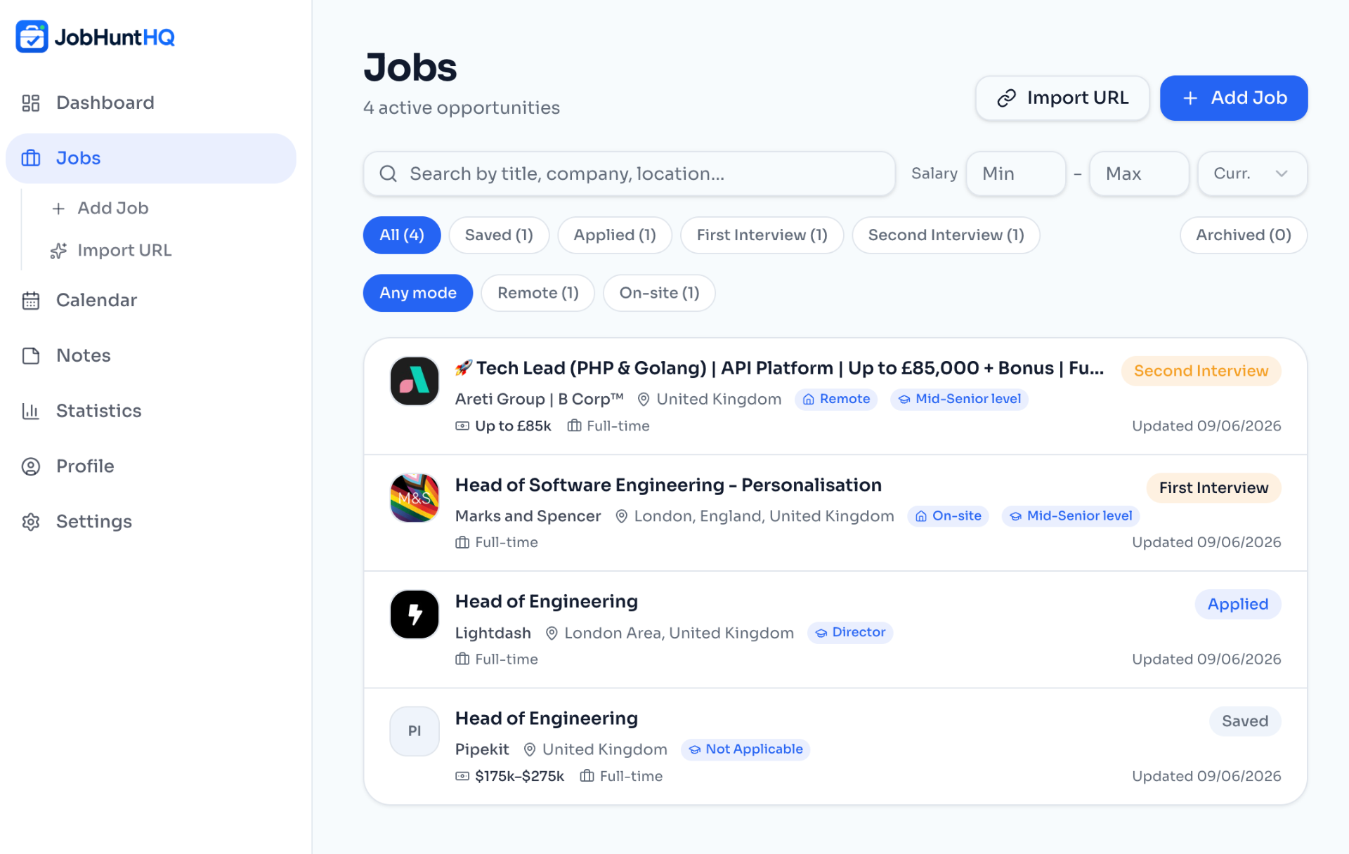 Paste a job URL. We do the rest.